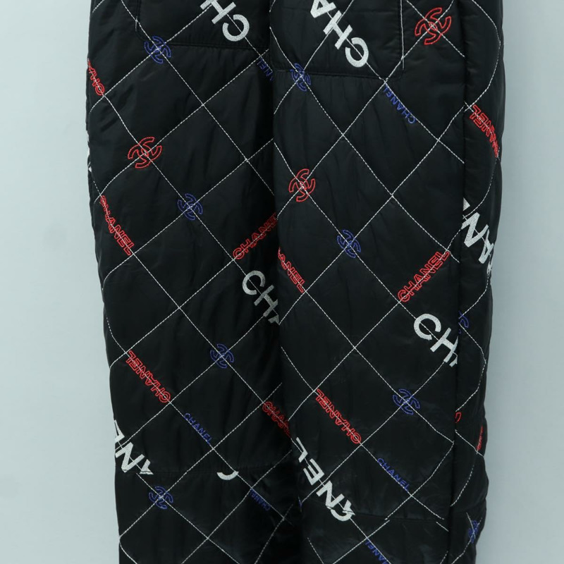 【日本直送】香奈兒黑色聚酯纖維連身褲，CC標誌，AMZ550SM-14