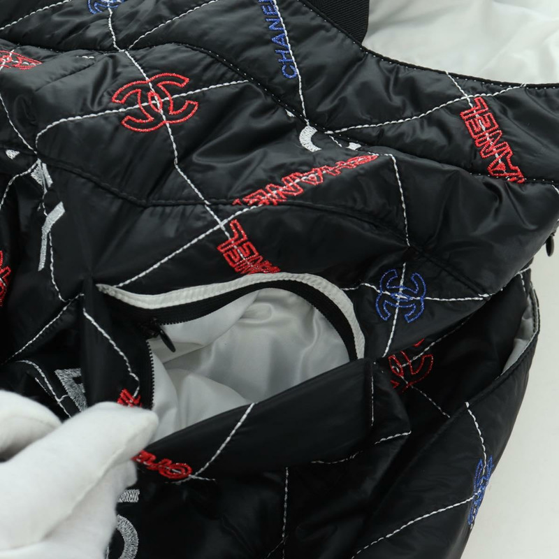 【日本直送】香奈兒黑色聚酯纖維連身褲，CC標誌，AMZ550SM-16