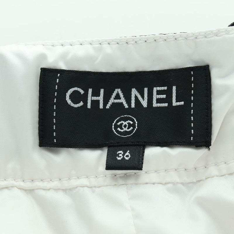 【日本直送】香奈兒黑色聚酯纖維連身褲，CC標誌，AMZ550SM-18