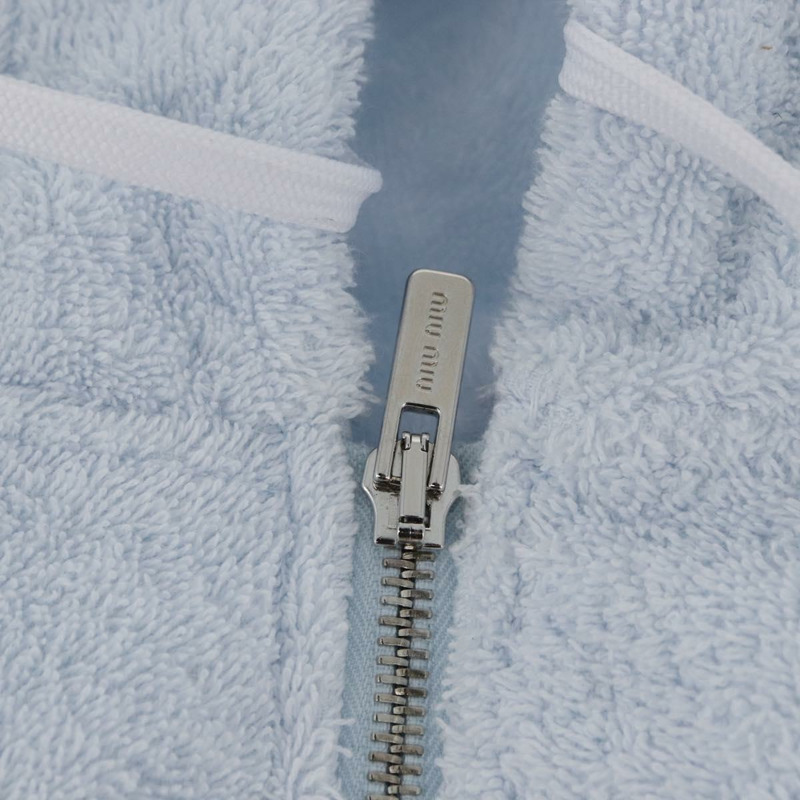 【日本直送】Miu Miu 淺藍色棉質連帽衫（正品 AMZ551SM）-8