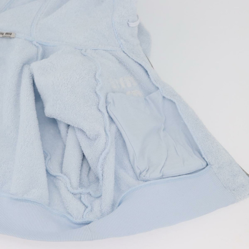【日本直送】Miu Miu 淺藍色棉質連帽衫（正品 AMZ551SM）-14