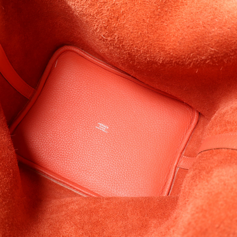 HERMES Clemence皮革Picotin MM手挽袋Rose Jaipur-4