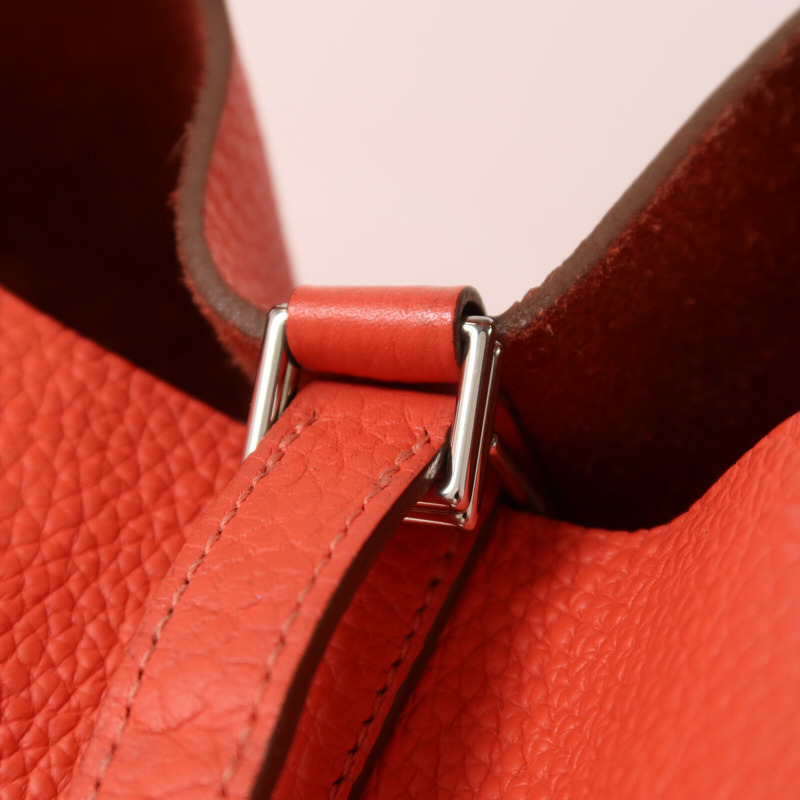 HERMES Clemence皮革Picotin MM手挽袋Rose Jaipur-9