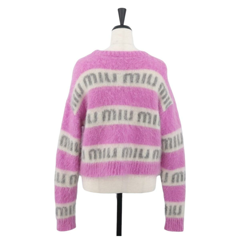 【日本直送】Miu Miu 針織布料衛衣 馬海毛 粉紅 正品 AMZ554SAM-1