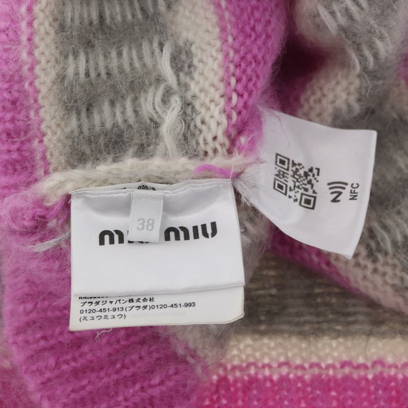 【日本直送】Miu Miu 針織布料衛衣 馬海毛 粉紅 正品 AMZ554SAM-9
