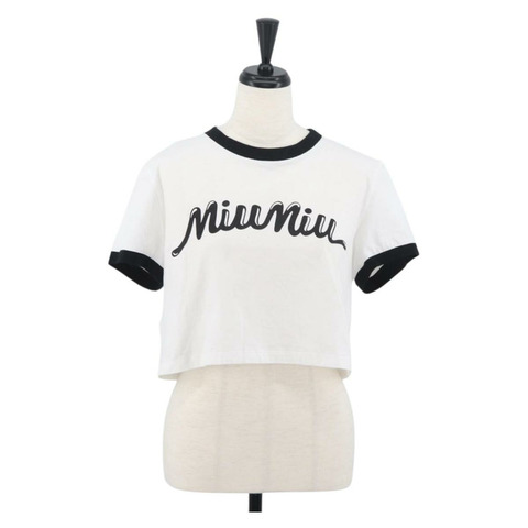 Miu Miu 短袖T卹 純棉 白色 正品 AMZ555M