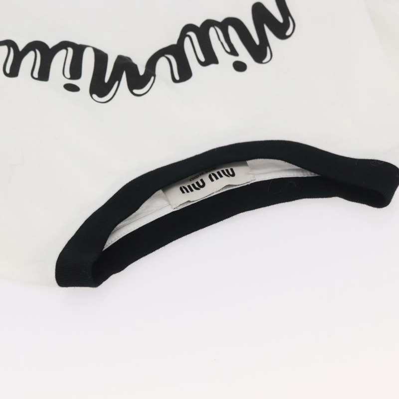 【日本直送】Miu Miu 短袖T卹 純棉 白色 正品 AMZ555M-4