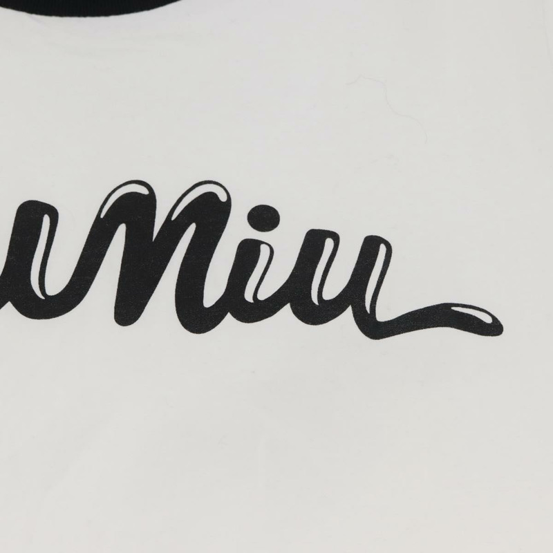 【日本直送】Miu Miu 短袖T卹 純棉 白色 正品 AMZ555M-10