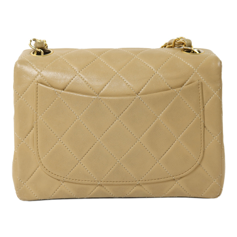 CHANEL 羊皮皮革Vintage Chain Shoulder鏈帶肩背袋-1