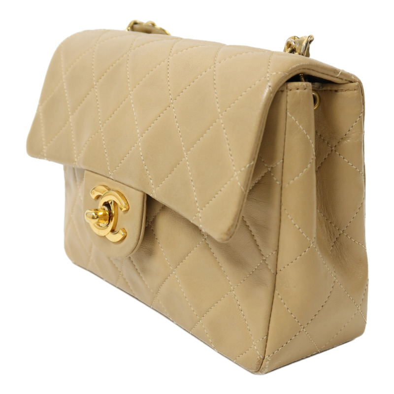 CHANEL 羊皮皮革Vintage Chain Shoulder鏈帶肩背袋-2