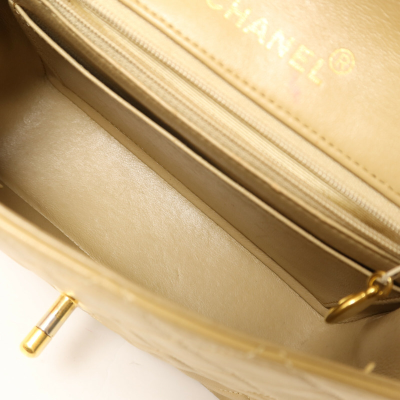 CHANEL 羊皮皮革Vintage Chain Shoulder鏈帶肩背袋-4