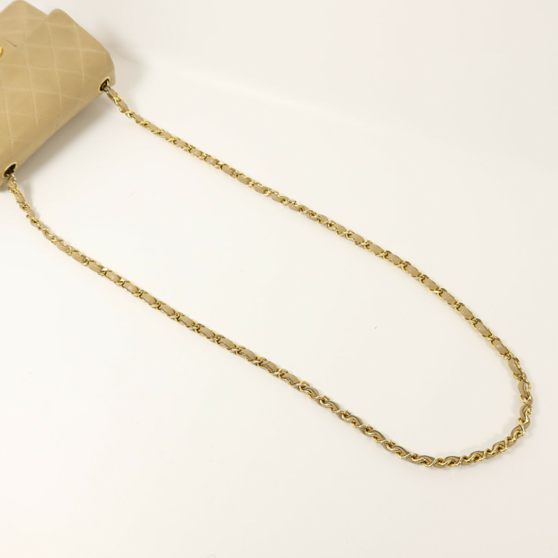 CHANEL 羊皮皮革Vintage Chain Shoulder鏈帶肩背袋-8