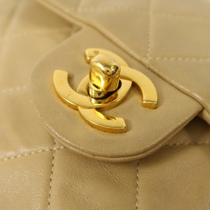 CHANEL 羊皮皮革Vintage Chain Shoulder鏈帶肩背袋-11