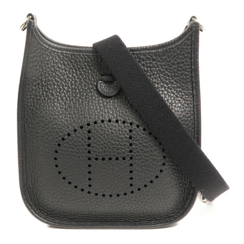 HERMES Clemence皮革Evelyne TPM肩背袋Noir