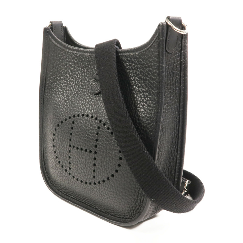 HERMES Clemence皮革Evelyne TPM肩背袋Noir-2