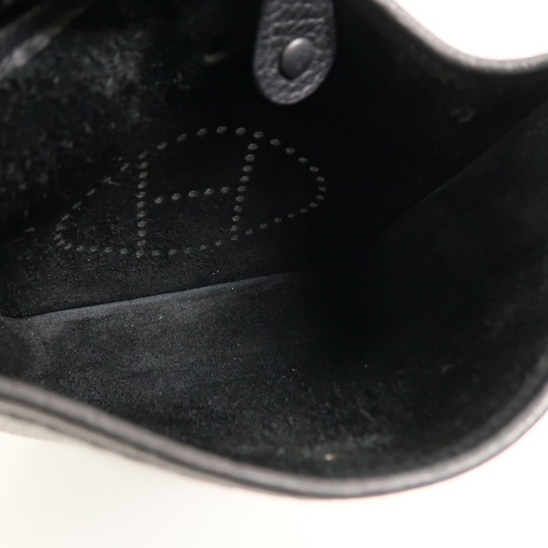 HERMES Clemence皮革Evelyne TPM肩背袋Noir-4