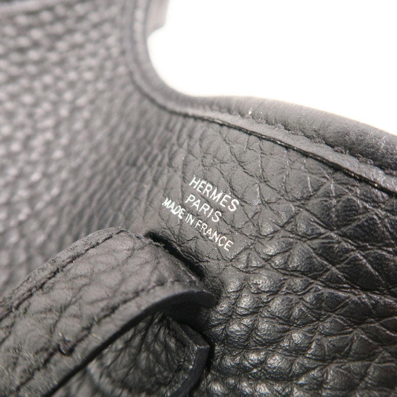 HERMES Clemence皮革Evelyne TPM肩背袋Noir-5