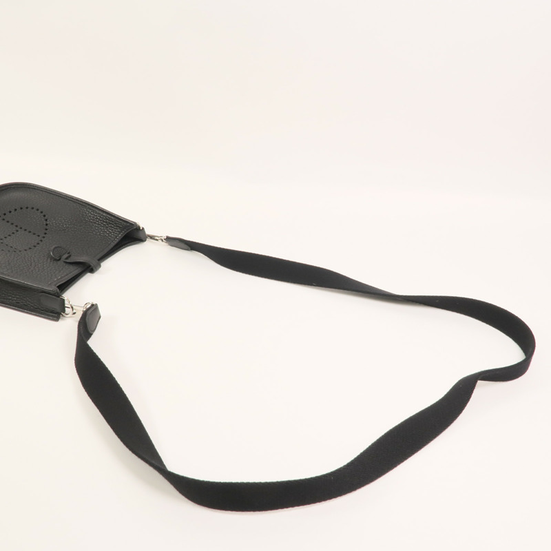 HERMES Clemence皮革Evelyne TPM肩背袋Noir-7