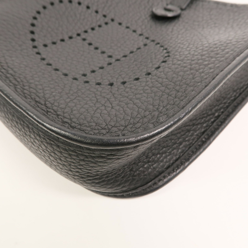 HERMES Clemence皮革Evelyne TPM肩背袋Noir-10