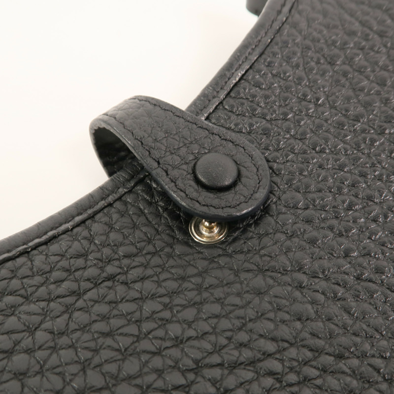 HERMES Clemence皮革Evelyne TPM肩背袋Noir-14
