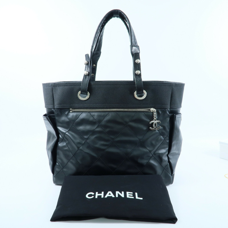 CHANEL 牛皮皮革/尼龍Paris Biaritz Tote手挽袋-10
