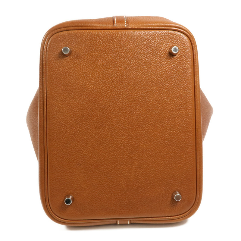 HERMES Barenia皮革Picotin MM手挽袋Gold-3