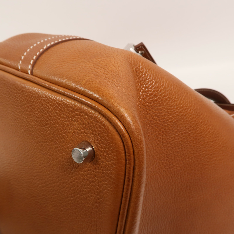 HERMES Barenia皮革Picotin MM手挽袋Gold-11