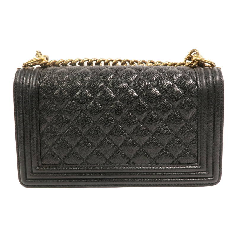 CHANEL 牛皮皮革Boy 25鏈帶手挽肩背兩用袋-1