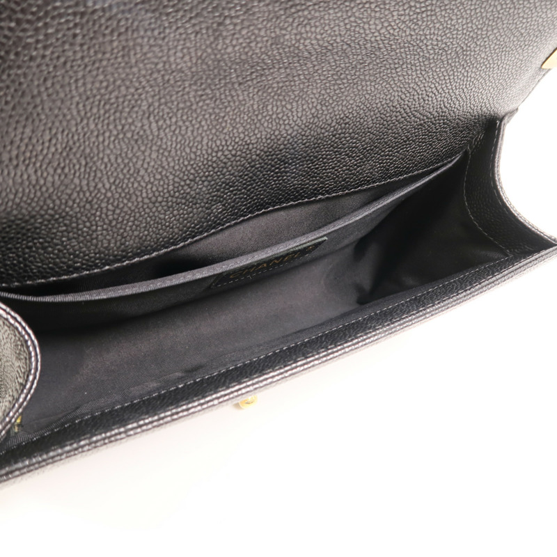 CHANEL 牛皮皮革Boy 25鏈帶手挽肩背兩用袋-4