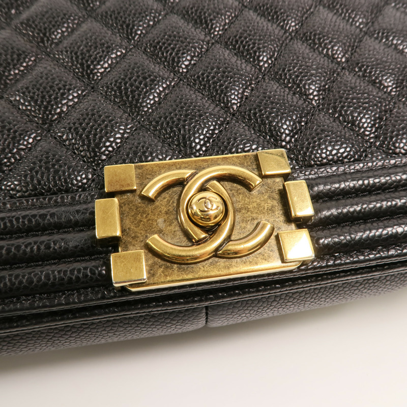 CHANEL 牛皮皮革Boy 25鏈帶手挽肩背兩用袋-8