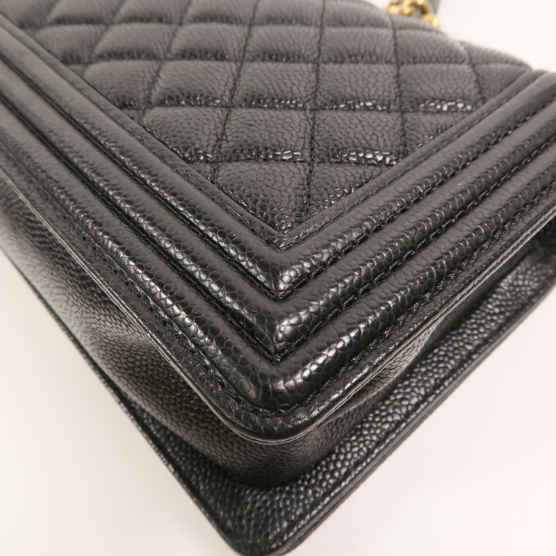 CHANEL 牛皮皮革Boy 25鏈帶手挽肩背兩用袋-13