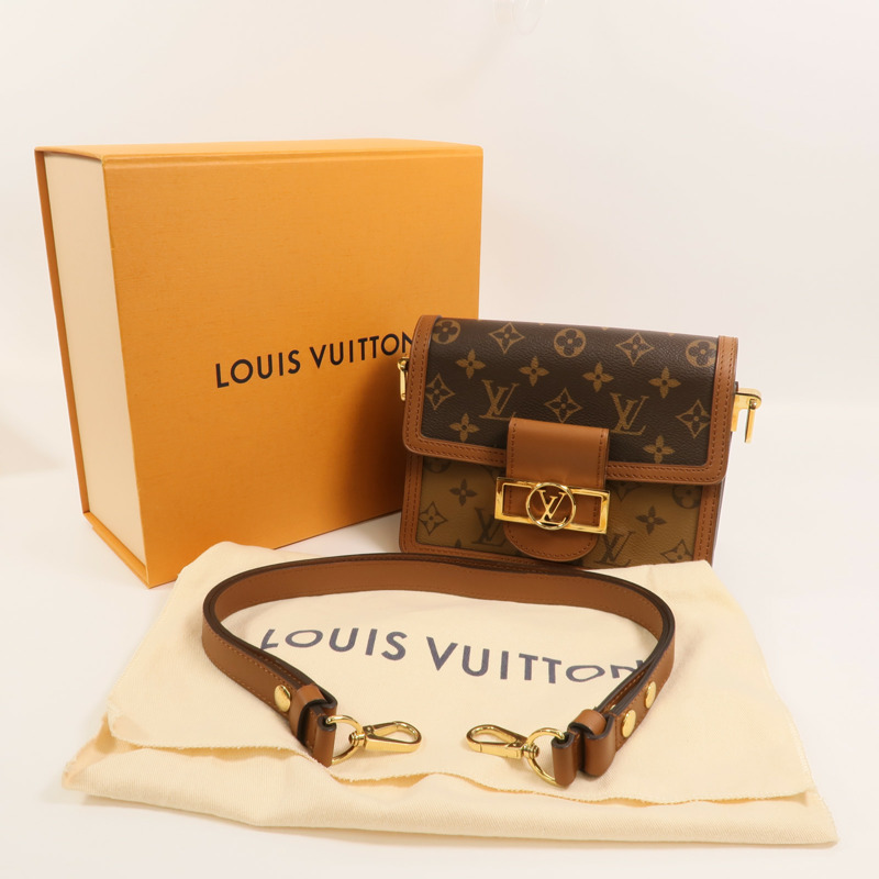 LOUIS VUITTON Monogram Reverse Mini Dauphine肩背袋-9
