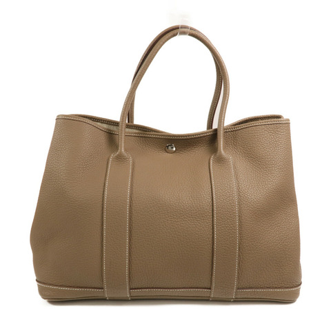 HERMES Negonda皮革Garden Party PM手挽袋Etoupe