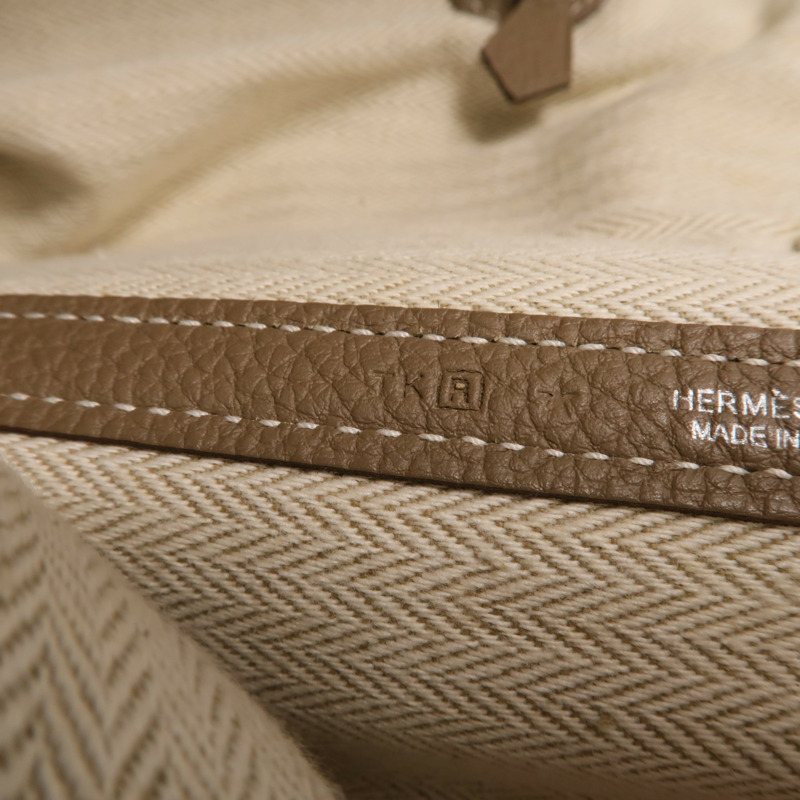 HERMES Negonda皮革Garden Party PM手挽袋Etoupe-6