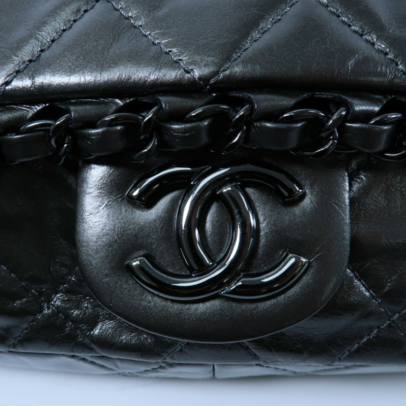 CHANEL 牛皮皮革Shoulder Bag鏈帶肩背袋-5