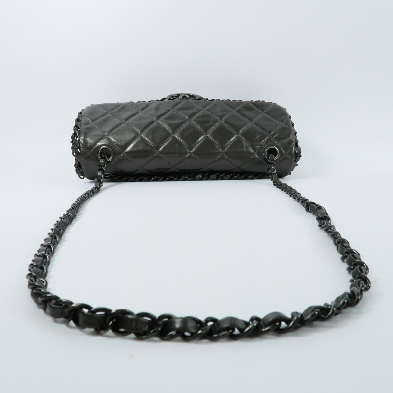 CHANEL 牛皮皮革Shoulder Bag鏈帶肩背袋-9