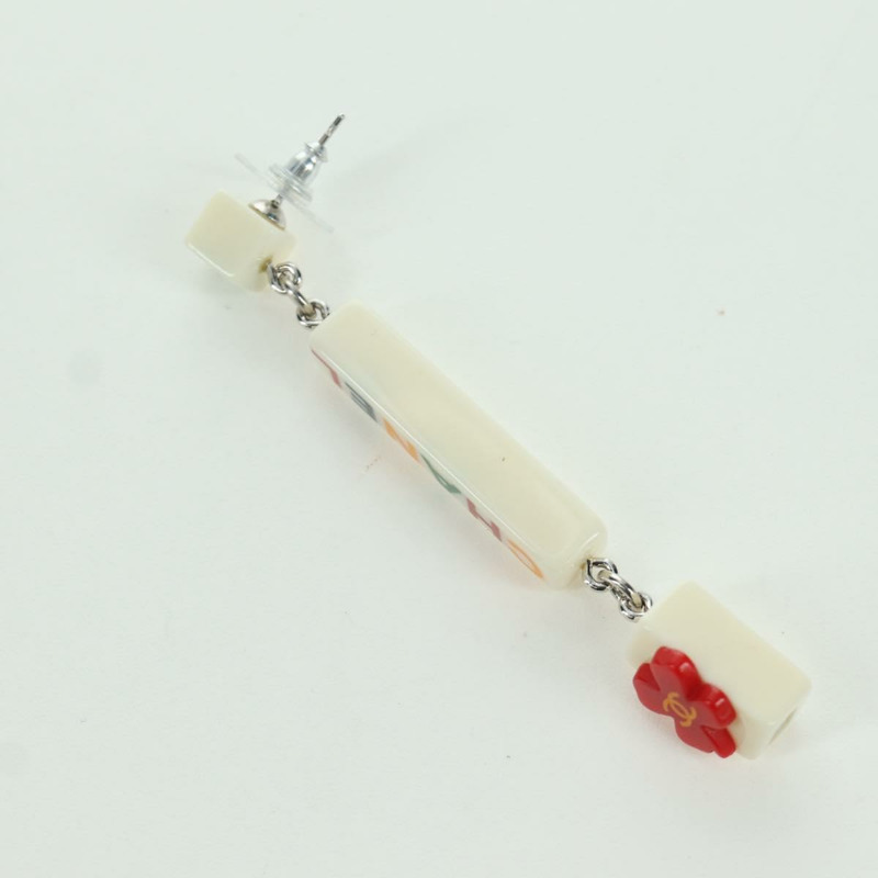 【日本直送】香奈兒 COCO 標誌山茶花穿孔塑膠白色 CC Auth YKZ574M-10