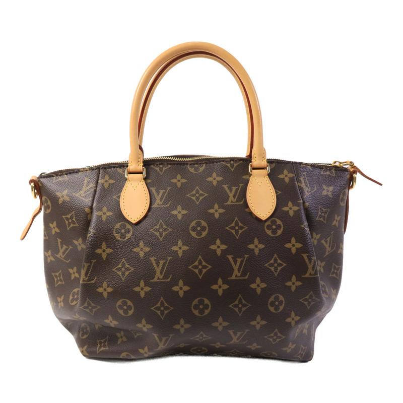 LOUIS VUITTON Monogram Turenne MM金扣手挽肩背兩用袋棕色-1