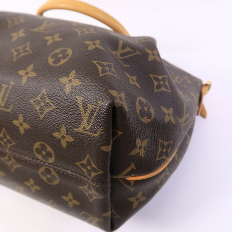 LOUIS VUITTON Monogram Turenne MM金扣手挽肩背兩用袋棕色-9