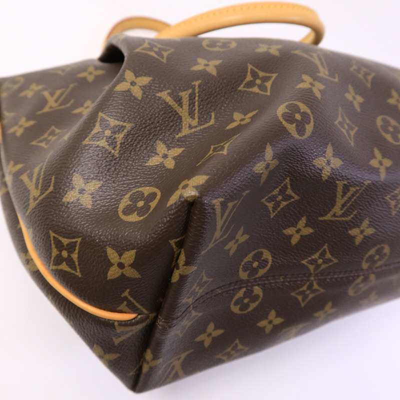 LOUIS VUITTON Monogram Turenne MM金扣手挽肩背兩用袋棕色-10