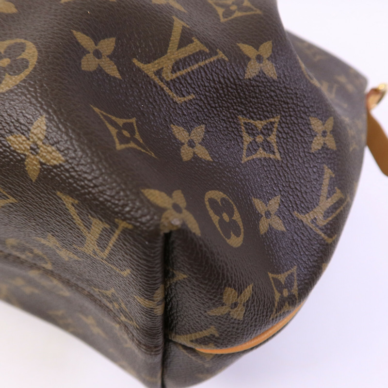 LOUIS VUITTON Monogram Turenne MM金扣手挽肩背兩用袋棕色-11
