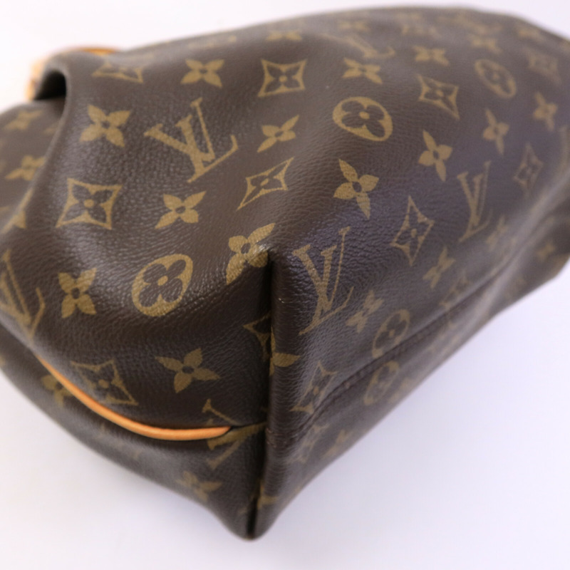 LOUIS VUITTON Monogram Turenne MM金扣手挽肩背兩用袋棕色-12