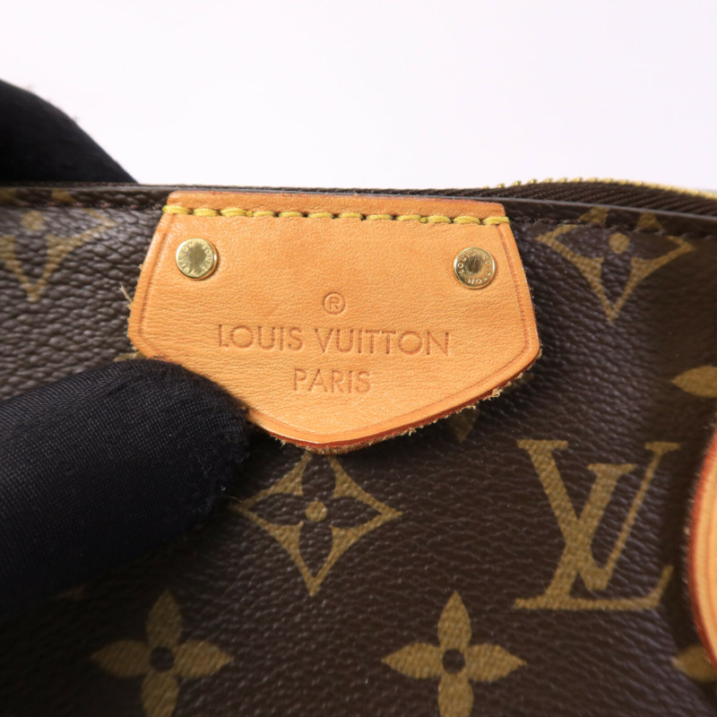 LOUIS VUITTON Monogram Turenne MM金扣手挽肩背兩用袋棕色-13