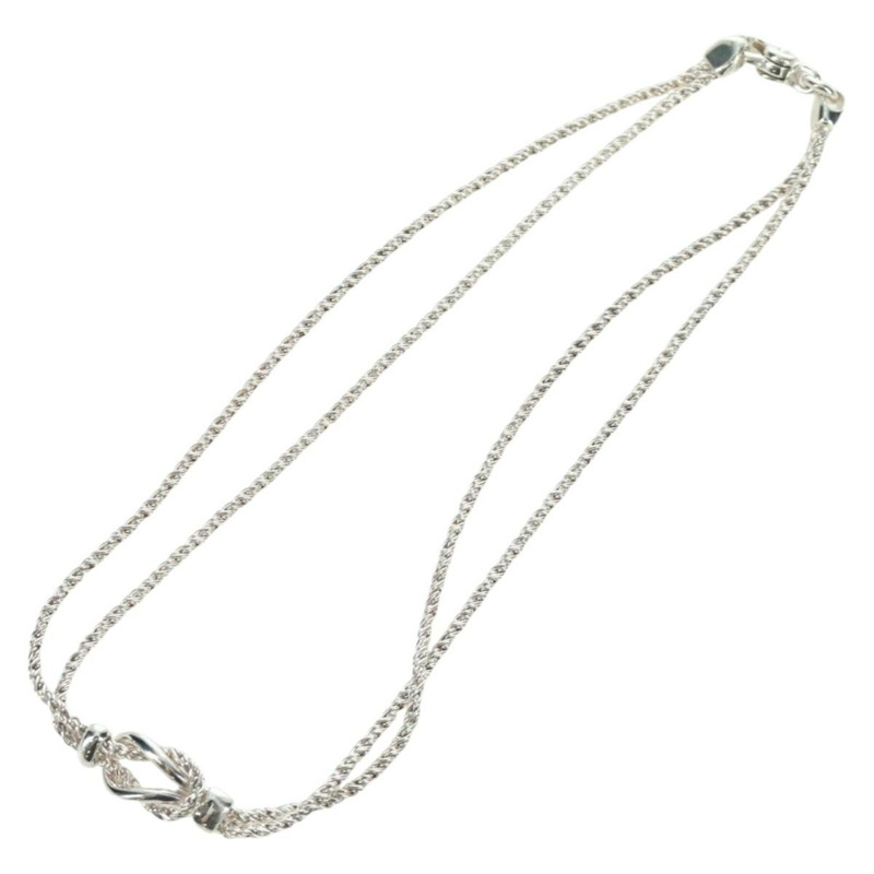 【日本直送】蒂芬妮 (TIFFANY&Co.) 雙繩中心結項鍊 925 純銀 正品 am11156SAM-1