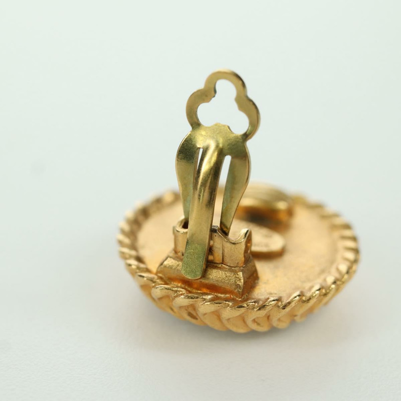 【日本直送】香奈兒 COCO 標誌耳環，金屬金 CC 正品 am11179M-5