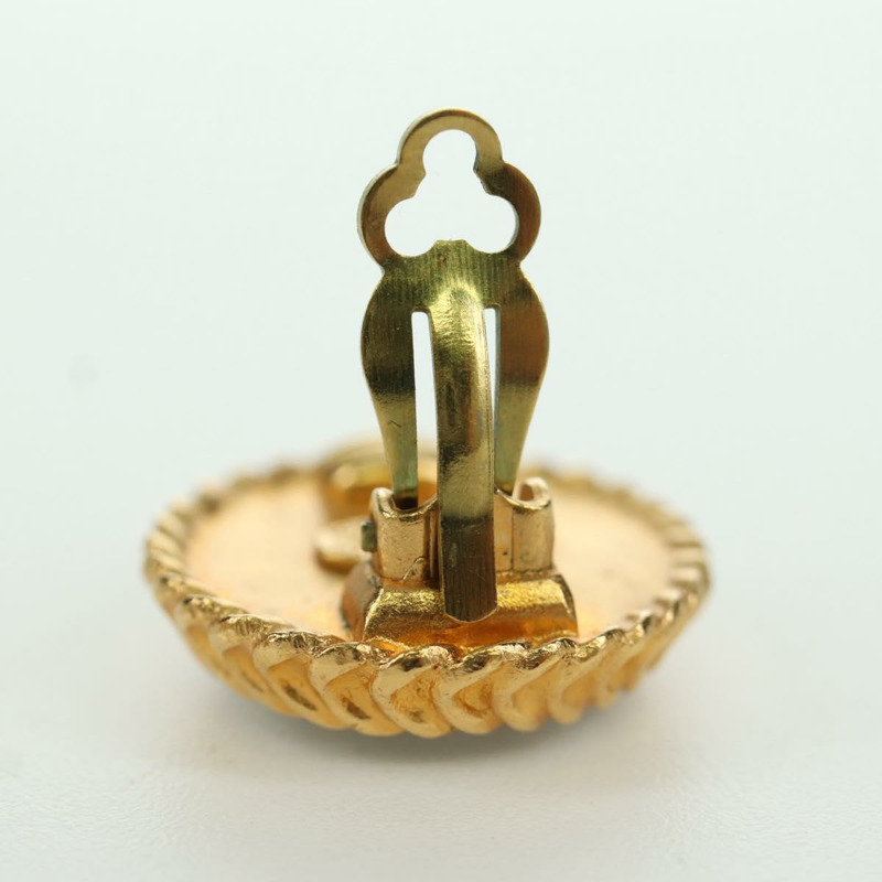 【日本直送】香奈兒 COCO 標誌耳環，金屬金 CC 正品 am11179M-8