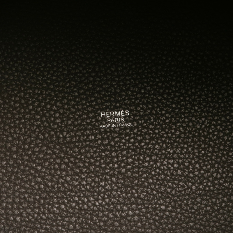 HERMES Clemence皮革Picotin MM肩背袋Etain-5