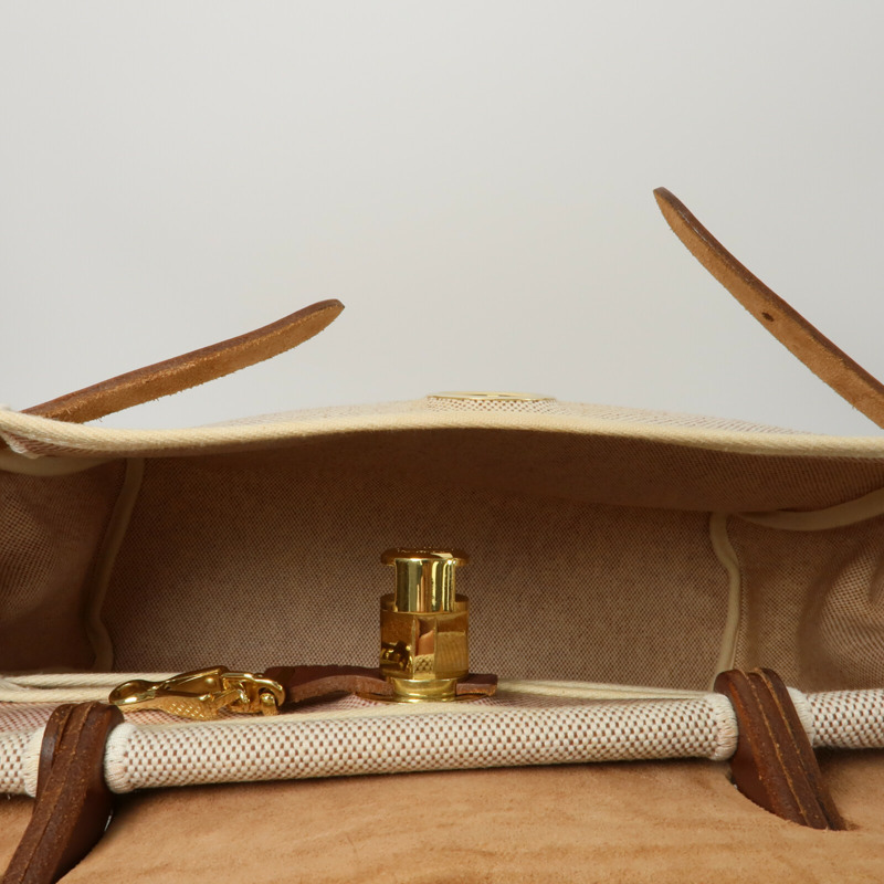 HERMES 帆布Herbag PM手挽肩背兩用袋Chocolat-4