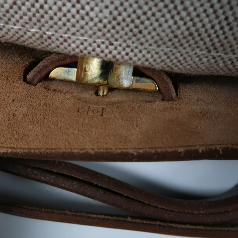 HERMES 帆布Herbag PM手挽肩背兩用袋Chocolat-7