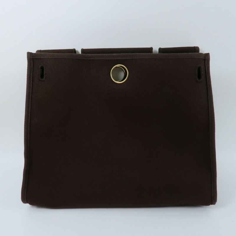 HERMES 帆布Herbag PM手挽肩背兩用袋Chocolat-9